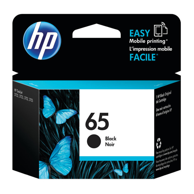 HP INC. HP N9K02AN  65 Black Ink Cartridge, N9K02AN
