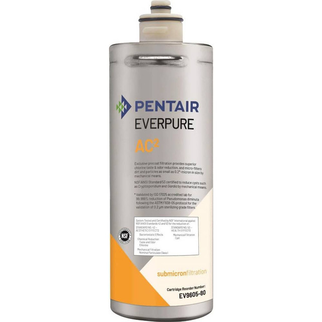 Pentair Everpure EV960586 Cartridge Filters; Filter Type: Filter Cartridge ; Length (Inch): 10-1/4 ; Outside Diameter (Inch): 3-1/4 ; Micron Rating: 0.5 ; Construction: Pleated ; Material: Carbon; Phosphate