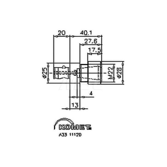 Komet 8422401690 Collet Chuck: ER Collet, Modular Connection Shank