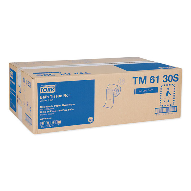 SCA TISSUE Tork® TM6130S Advanced Bath Tissue, Septic Safe, 2-Ply, White, 500 Sheets/Roll, 48 Rolls/Carton