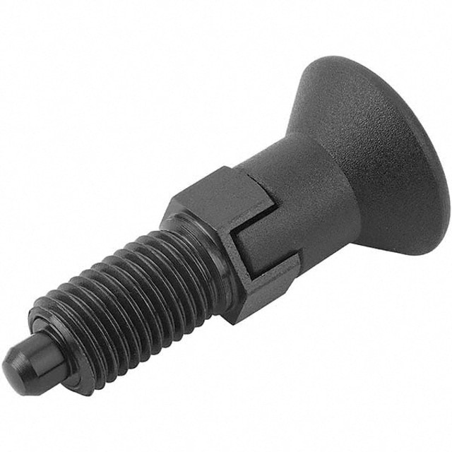 KIPP K0338.3412 M20x1.5, 25mm Thread Length, 12mm Plunger Diam, Hardened Locking Pin Knob Handle Indexing Plunger