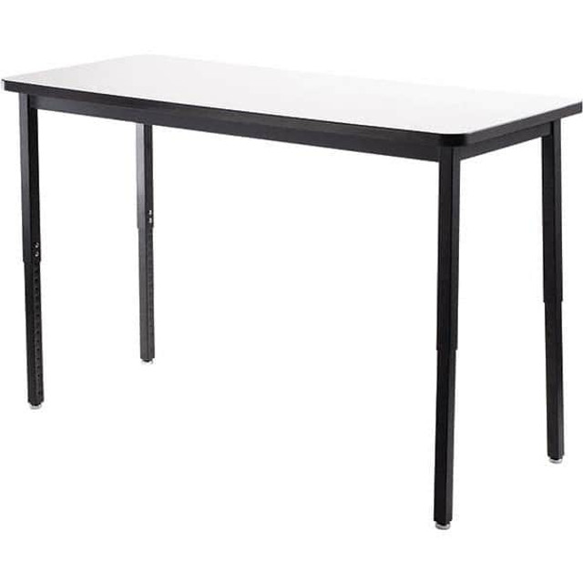 National Public Seating WBUT2472SAH Utility Table: Black & White Table Top, 72" OAL, 24" OAW