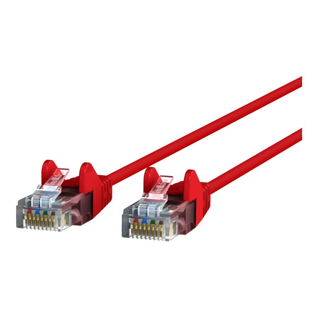 BELKIN, INC. CE001B02-RED-S Belkin Slim - Patch cable - RJ-45 (M) to RJ-45 (M) - 2 ft - UTP - CAT 6 - molded, snagless - red BELKIN, INC. CE001B02-RED-S Belkin Slim - Patch cable - RJ-45 (M) to RJ-45 (M) - 2 ft - UTP - CAT 6 - molded, snagless - red