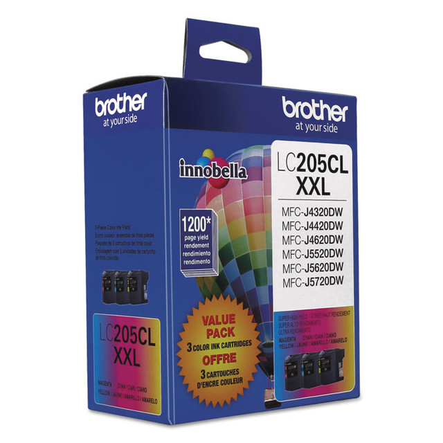 BROTHER INTL. CORP. LC2053PKS LC2053PKS Innobella Super High-Yield Ink, 1,200 Page-Yield, Cyan/Magenta/Yellow