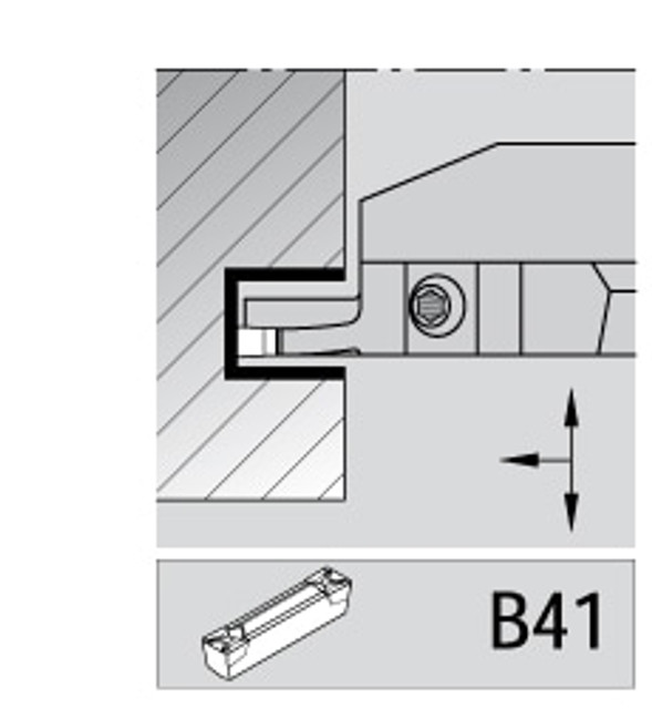 Kennametal 2398773 Indexable Grooving Blade: Left Hand, 0.118" Min Width