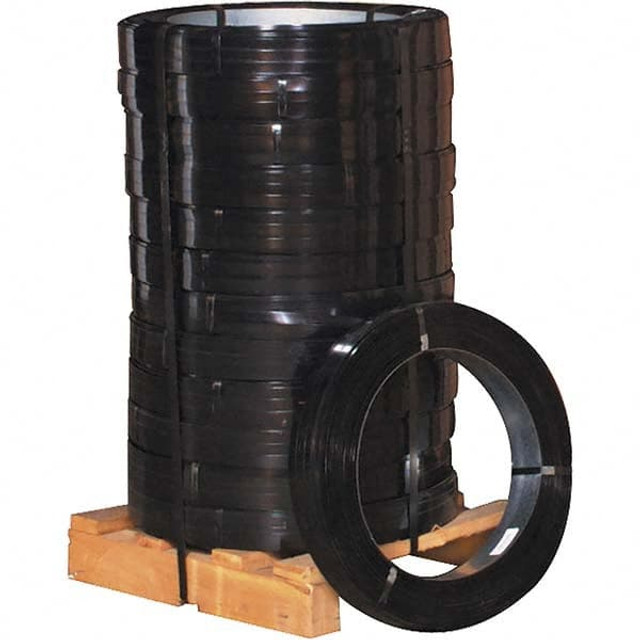 Made in USA SS34023 Steel Strapping: 3/4" Wide, 1,710' Long, 0.023" Thick, Oscillated Coil