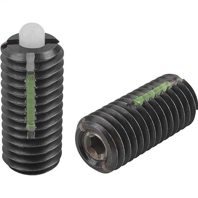 KIPP K0328.1AJ Threaded Spring Plunger: 1/4-28, 0.7874" Thread Length, 0.1063" Dia, 0.0984" Projection