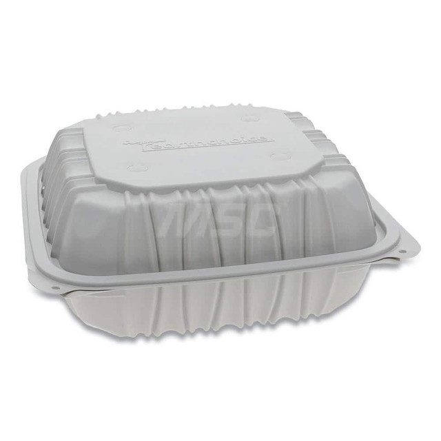 Pactiv PCTYCNW0853 Food Storage Container: Square, Hinged Lid