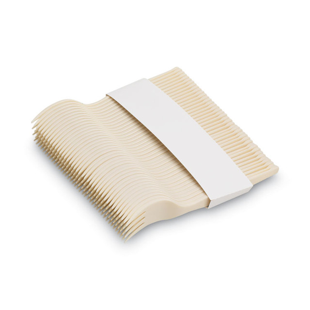 GEORGIA PACIFIC Dixie® SSF11B SmartStock Plastic Cutlery Refill, Series-O, Mediumweight Fork, Beige, 40/Pack, 24 Packs/Carton