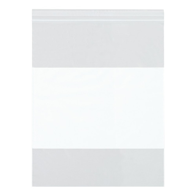 B O X MANAGEMENT, INC. Partners Brand PB4008  4 Mil White Block Reclosable Poly Bags, 10in x 12in, Clear, Case Of 1000