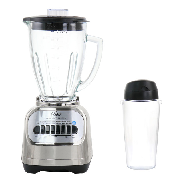 NEWELL BRANDS INC. Oster 995116237M  2-in-1 System 700-Watt 8-Speed 6-Cup Blender With Blend-n-Go Cup, Chrome