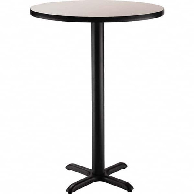 National Public Seating CT12424XBGY Breakroom Table: Grey Nebula Table Top, Round, 24" OAL, 24" OAW, 42" OAH
