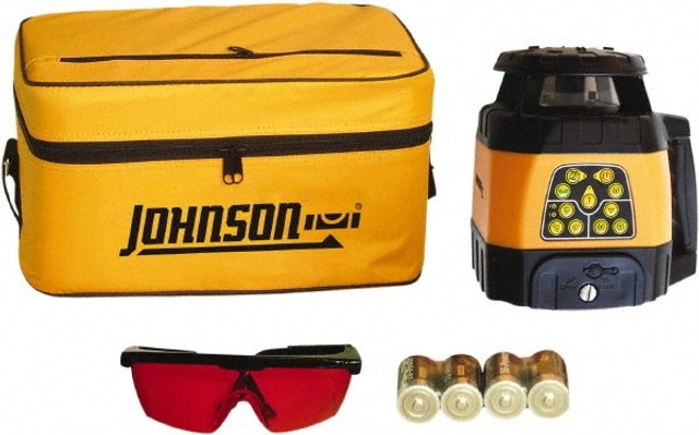 Johnson Level & Tool 40-6526 1,500' (Exterior) Measuring Range, 1/8" at 100' Accuracy, Self-Leveling Rotary Laser