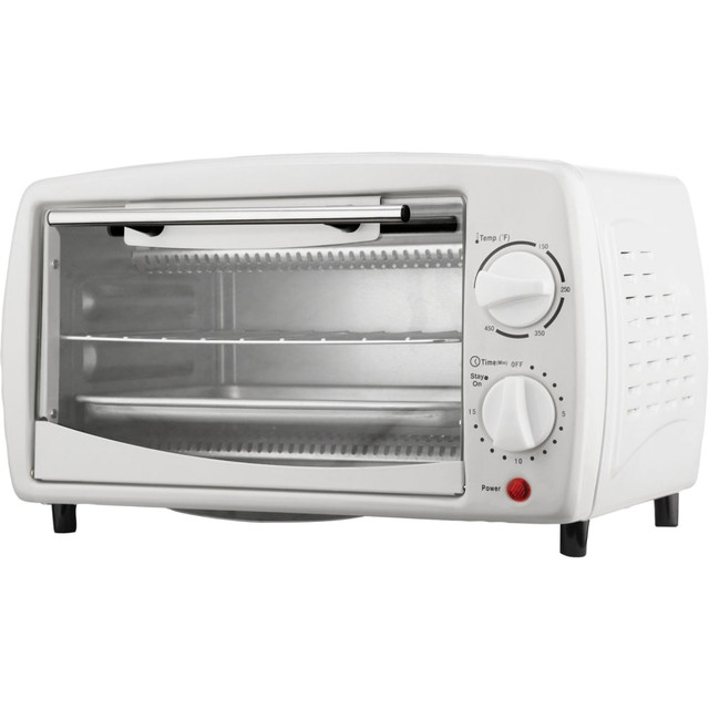 BRENTWOOD APPLIANCES, INC. TS-345W Brentwood 4-Slice Toaster Oven And Broiler, 9-1/2inH x 15-1/2inW x 9inD, White BRENTWOOD APPLIANCES, INC. TS-345W Brentwood 4-Slice Toaster Oven And Broiler, 9-1/2inH x 15-1/2inW x 9inD, White