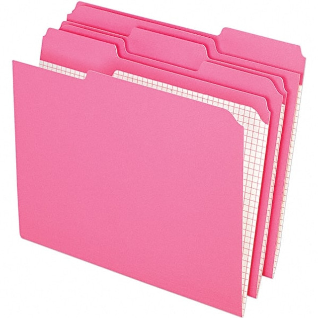 Pendaflex PFXR15213PIN File Folders with Top Tab: Letter, Pink, 100/Pack