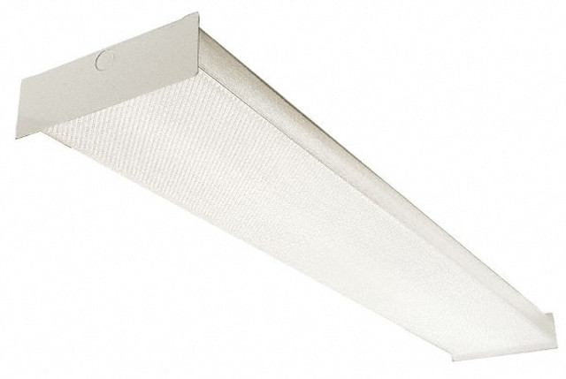 Lithonia Lighting 631953 2 Lamp, 4 Ft. Long, 32 Watt, Stem and Surface Mounted, Fluorescent Lamp Wraparound Light Fixture