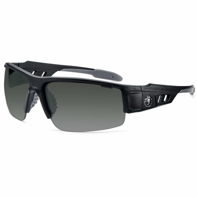 ERGODYNE CORPORATION 52430 Ergodyne Skullerz Safety Glasses, Dagr, Matte Black Frame, Smoke Lens
