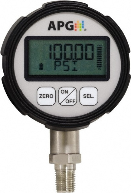 Made in USA 549016-1032 Pressure Gauge: 3-1/4" Dial, 0 to 5,000 psi, 1/4" Thread, NPT, Bottom Mount