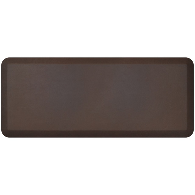 LETs GEL, INC. 106-16-2048-2 GelPro NewLife Designer Comfort Leather Grain Anti-Fatigue Floor Mat, 20in x 48in, Truffle