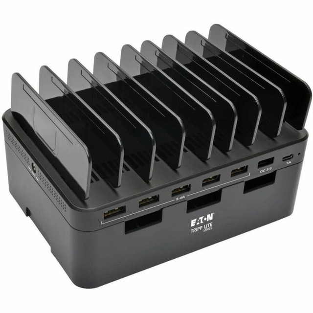 TRIPP LITE U280-007-CQC-ST Eaton Tripp Lite Series 7-Port USB Charging Station Hub w/ Quick Charge 3.0, USB-C Port, Device Storage, 5V 4A (60W) USB Charge Output - Power adapter - 60 Watt - 4 A - QC 3.0 - 7 output connectors (6 x USB, 24 pin USB-C) - TRIPP LITE U280-007-CQC-ST Eaton Tripp Lite Series 7-Port USB Charging Station Hub w/ Quick Charge 3.0, USB-C Port, Device Storage, 5V 4A (60W) USB Charge Output - Power adapter - 60 Watt - 4 A - QC 3.0 - 7 output connectors (6 x USB, 24 pin USB-C) -