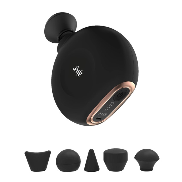 BYTECH NY, INC. SL-HW-MA-108-BK Sealy SL-HW-MA-108- BK Elite Percussion Compact Power Massage Gun, 9inH x 8inW x 3inD, Black