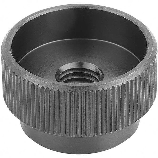 KIPP K0137.108 Thumb & Knurled Nuts; Head Type: Round Knurled ; Thread Size: M8 ; Overall Height: 0.6693; 170 ; Finish: Black Oxide ; Material Grade: 1.0718 ; Finish/Coating: Black Oxide