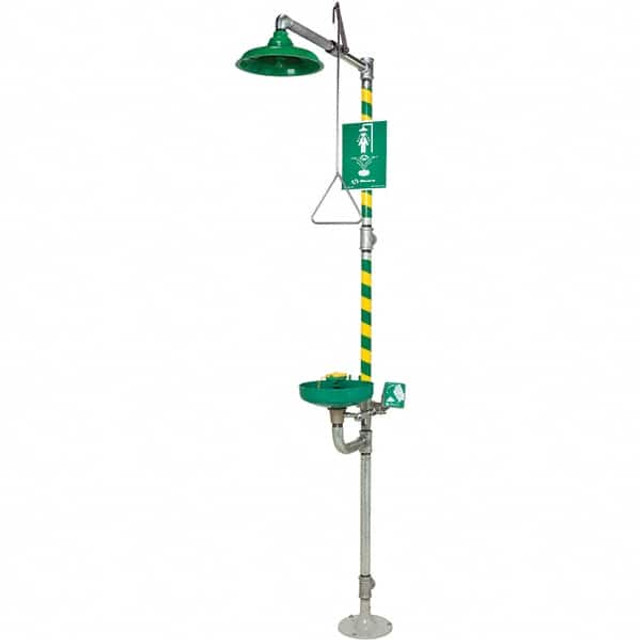 Haws 8320-8325W/9102 23.7 GPM shower Flow, Drench shower, Eye & Face Wash Station