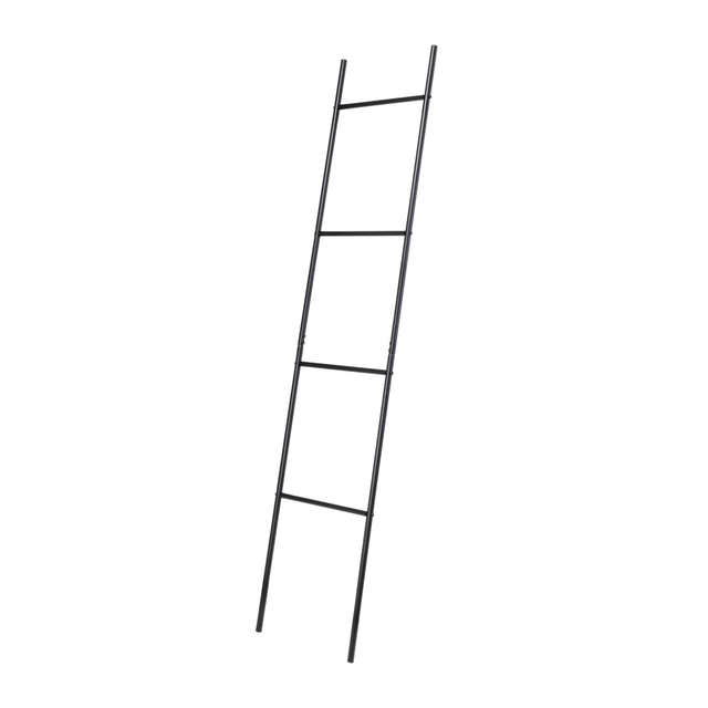 HONEY-CAN-DO INTERNATIONAL, LLC SHF-08576 Honey Can Do Leaning Ladder Rack, 4 Rungs, 69-1/8inH x 15inW, Black