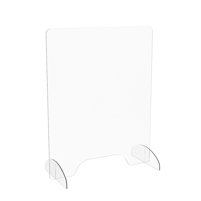 Help to prevent the spread of airborne germs with the Marco Group Portable Sneeze Guard. Its acrylic design boasts rounded edges and can be moved around wherever needed.  Made from acrylic.  Rounded edges for safety.  Designed to prevent the spread of germs.  Some assembly required.  Backed by the manufacturer's 1-year limited warranty.