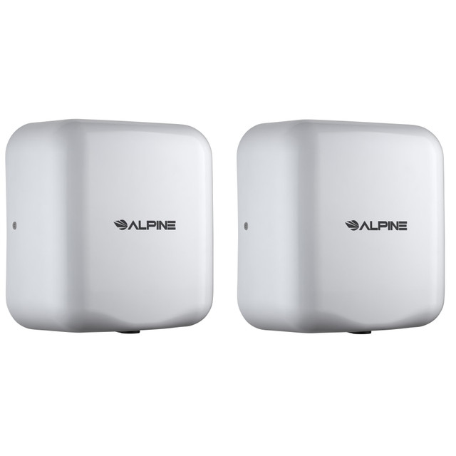 ADIR CORP. ALP400-10-WHI-2PK Alpine Industries Hemlock Commercial Automatic High-Speed Electric Hand Dryers, White, Pack Of 2 Dryers ADIR CORP. ALP400-10-WHI-2PK Alpine Industries Hemlock Commercial Automatic High-Speed Electric Hand Dryers, White, Pack Of 2 Dryers