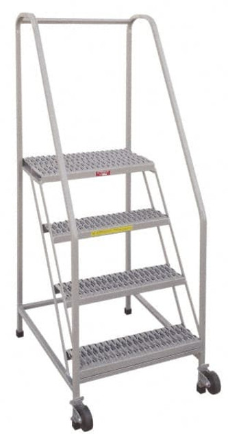 PW Platforms TR4SFH30G 4-Step Ladder: Steel, 70" OAH