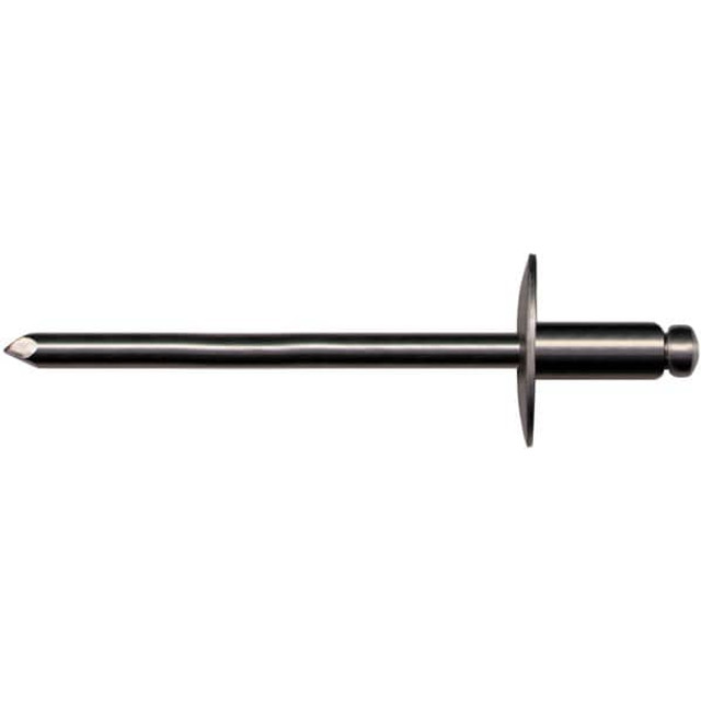 Marson M40260 Open End Blind Rivet: Size 612, Large Flange Dome Head, Aluminum Body, Aluminum Mandrel