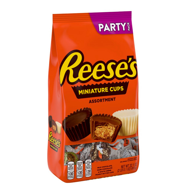 HERSHEY Reese's 43165 Reeses Miniature Cups Assortment, 32.1-Oz Bag