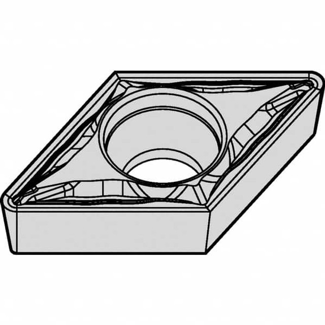 Kennametal 3769112 Turning Insert: DCMT3252FP KCM15, Solid Carbide