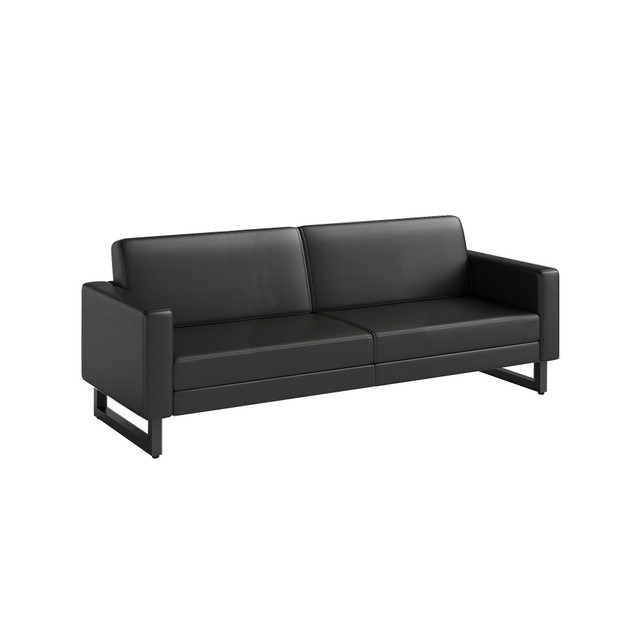 SAFCO PRODUCTS CO 1730MRL2BLKBL Safco Mirella Lounge Sofa, Black/Black SAFCO PRODUCTS CO 1730MRL2BLKBL Safco Mirella Lounge Sofa, Black/Black
