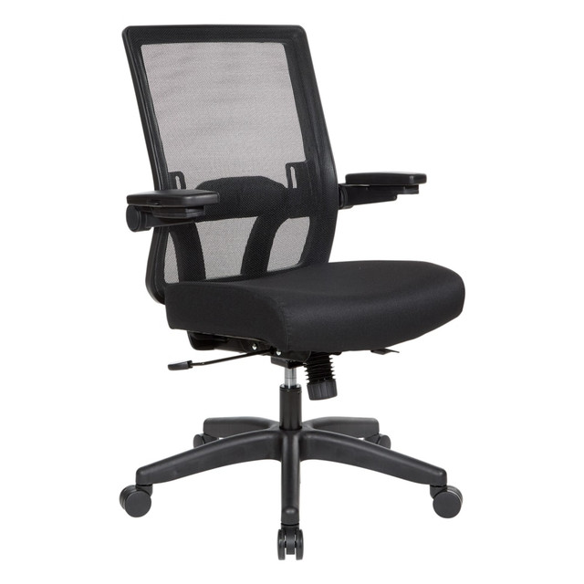 OFFICE STAR PRODUCTS 867-B3P1N4 Office Star Space Seating 867 Series Ergonomic Mesh Mid-Back Chair, Black