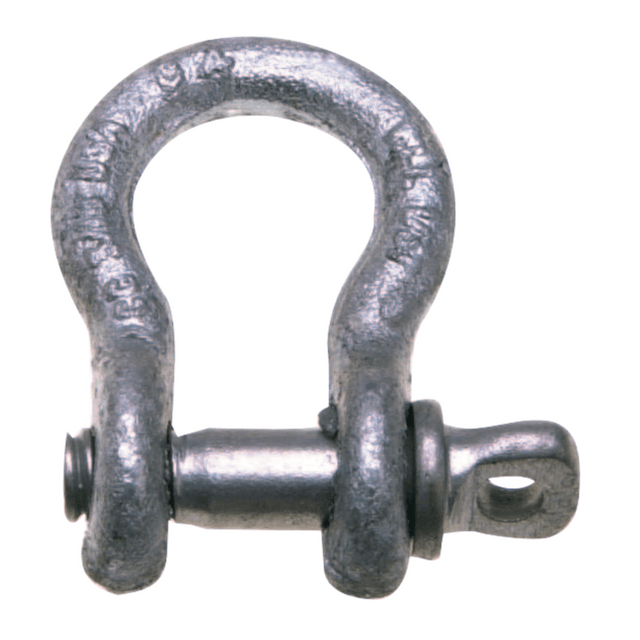 APEX TOOL GROUP 193-5410635 419 3/8in 1T Galvanized Zinc Carbon Anchor Shackle With Screw Pin APEX TOOL GROUP 193-5410635 419 3/8in 1T Galvanized Zinc Carbon Anchor Shackle With Screw Pin