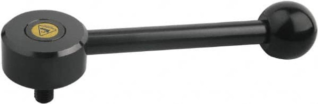 KIPP K0114.1A41X50 Threaded Stud Adjustable Clamping Handle: 3/8-16 Thread, Steel, Black