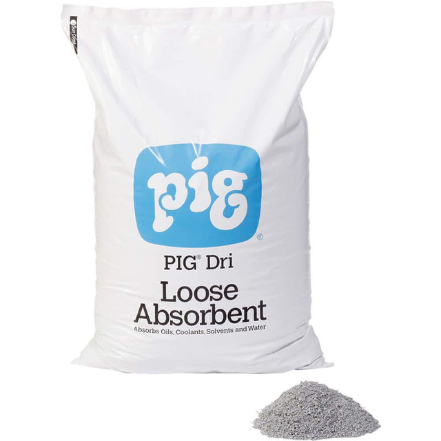 New Pig PLP213-50 Granular Sorbents/Absorbents; Product Type: Absorbent ; Application: General Absorbent ; Container Size: 40 Lb ; Container Type: Bag ; Total Package Absorption Capacity: 5gal ; Material: Cellulose Fiber; Kaolin Clay; Calcium Carbona