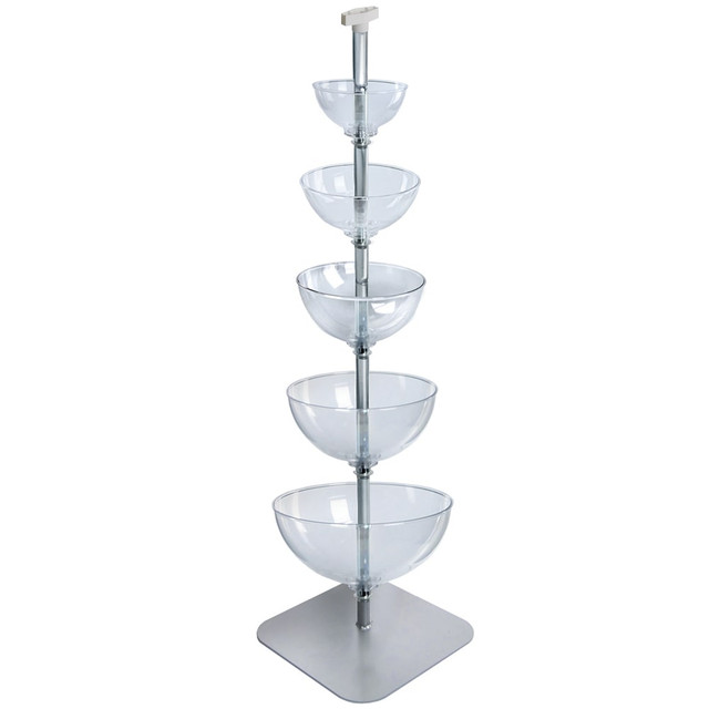 AZAR INTERNATIONAL INC 750050 Azar Displays 5-Tier Bowl Display, Cascading, 60inH x 17inW x 17inD, Clear