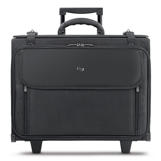 UNITED STATES LUGGAGE B1514 Solo New York Morgan Rolling Hard Side Catalog Case with 17.3in Laptop Compartment, Black UNITED STATES LUGGAGE B1514 Solo New York Morgan Rolling Hard Side Catalog Case with 17.3in Laptop Compartment, Black