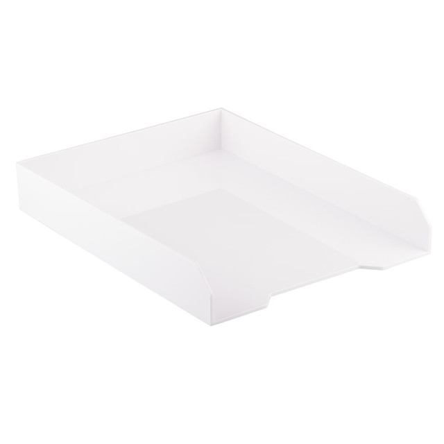 JAM PAPER AND ENVELOPE 344WH JAM Paper Stackable Paper Tray, 2inH x 9-3/4inW x 12-1/2inD, White
