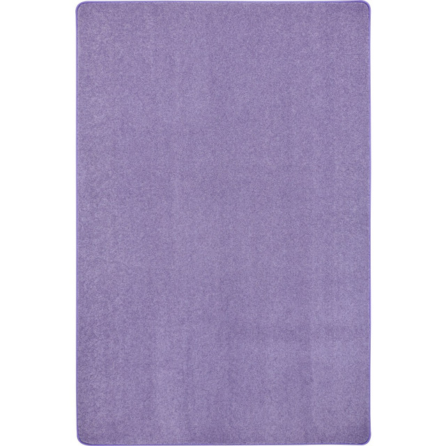 JOY CARPETS & CO. 623N-04 Joy Carpets Kid Essentials Solid Color Rectangle Area Rug, Just Kidding, 4ft x 6ft, Very Violet