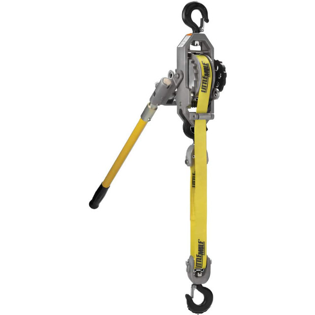 Little Mule 04481WC Manual Hoists-Chain, Rope & Strap; Hoist Type: Lever ; Lift Mechanism: Strap ; Work Load Limit: 750lb ; Pull Capacity: 750lb ; Maximum Lift Distance: 14ft ; Minimum Headroom: 11.625in