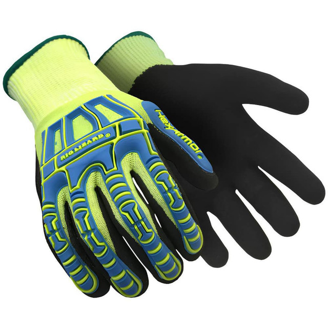 HexArmor. 2098-L (9) Cut & Puncture-Resistant Gloves: Size L, ANSI Cut A9, ANSI Puncture 5, Sandy Nitrile, Coretex