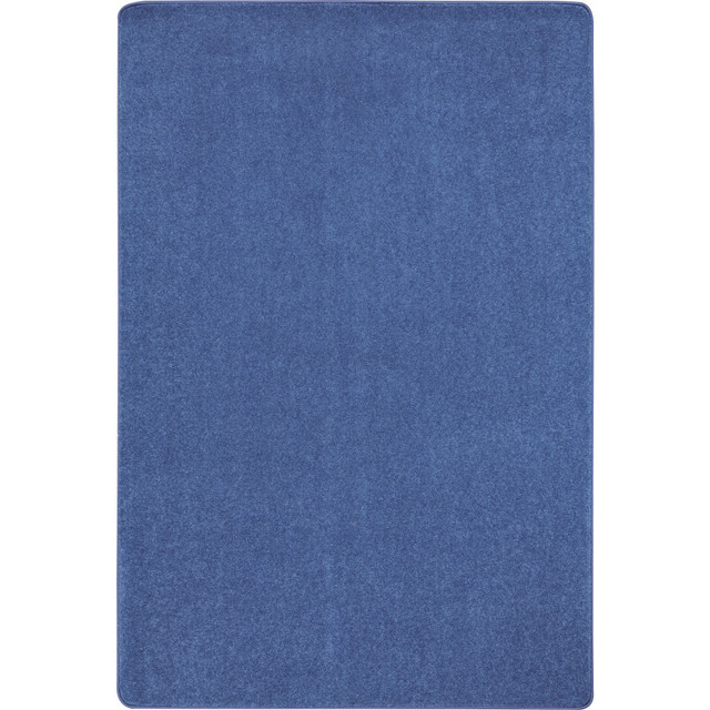 JOY CARPETS & CO. 623Q-01 Joy Carpets Kid Essentials Solid Color Rectangle Area Rug, Just Kidding, 6ft x 9ft, Cobalt Blue