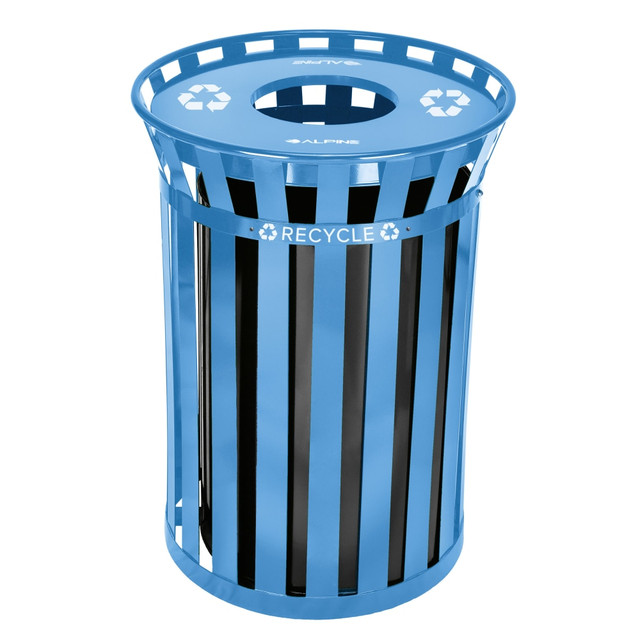 ADIR CORP. ALP479-38-BLU Alpine Industries Outdoor Metal Recycling Receptacle, 38 Gallons, Blue ADIR CORP. ALP479-38-BLU Alpine Industries Outdoor Metal Recycling Receptacle, 38 Gallons, Blue