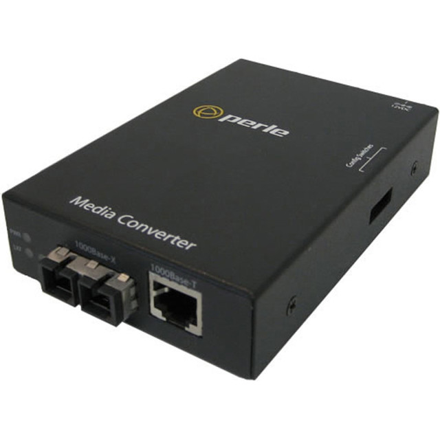 PERLE SYSTEMS 05050004 Perle S-1000-M2SC05 Gigabit Ethernet Stand-Alone Media Converter - 1 x Network (RJ-45) - 1 x SC Ports - 1000Base-SX, 1000Base-T - 1804.46 ft - External, Wall Mountable, Rack-mountable, Rail-mountable