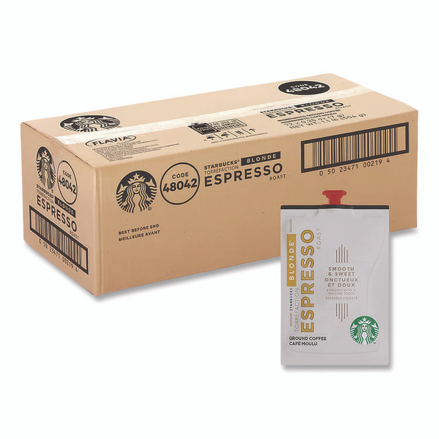 STARBUCKS COFFEE COMPANY MDR00219 FLAVIA Coffee Freshpacks, Blonde Espresso, 72/Carton