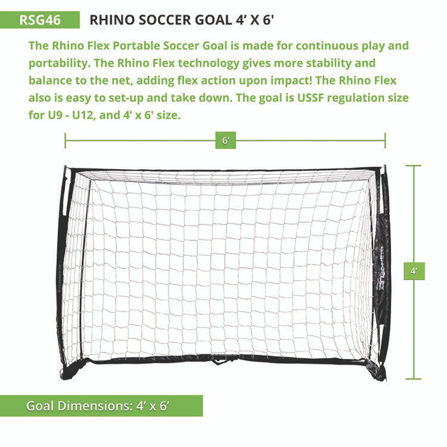 CHAMPION SPORT Sports RSG46 Rhino Soccer Goal, 48" x 72"